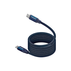 Дата кабель USB-C to USB-C 1.2m Promate (springy.blue) Дата кабель USB-C to USB-C 1.2m Promate (springy.blue)
