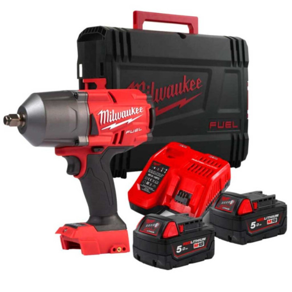 Гайковерт ударний акумуляторний Milwaukee M18 FMTIW2F12-502X 18В АКБ 2х5А·год 881Нм 0-2575об/хв 1/2" ЗП M12-18FC кейс 6.28кг