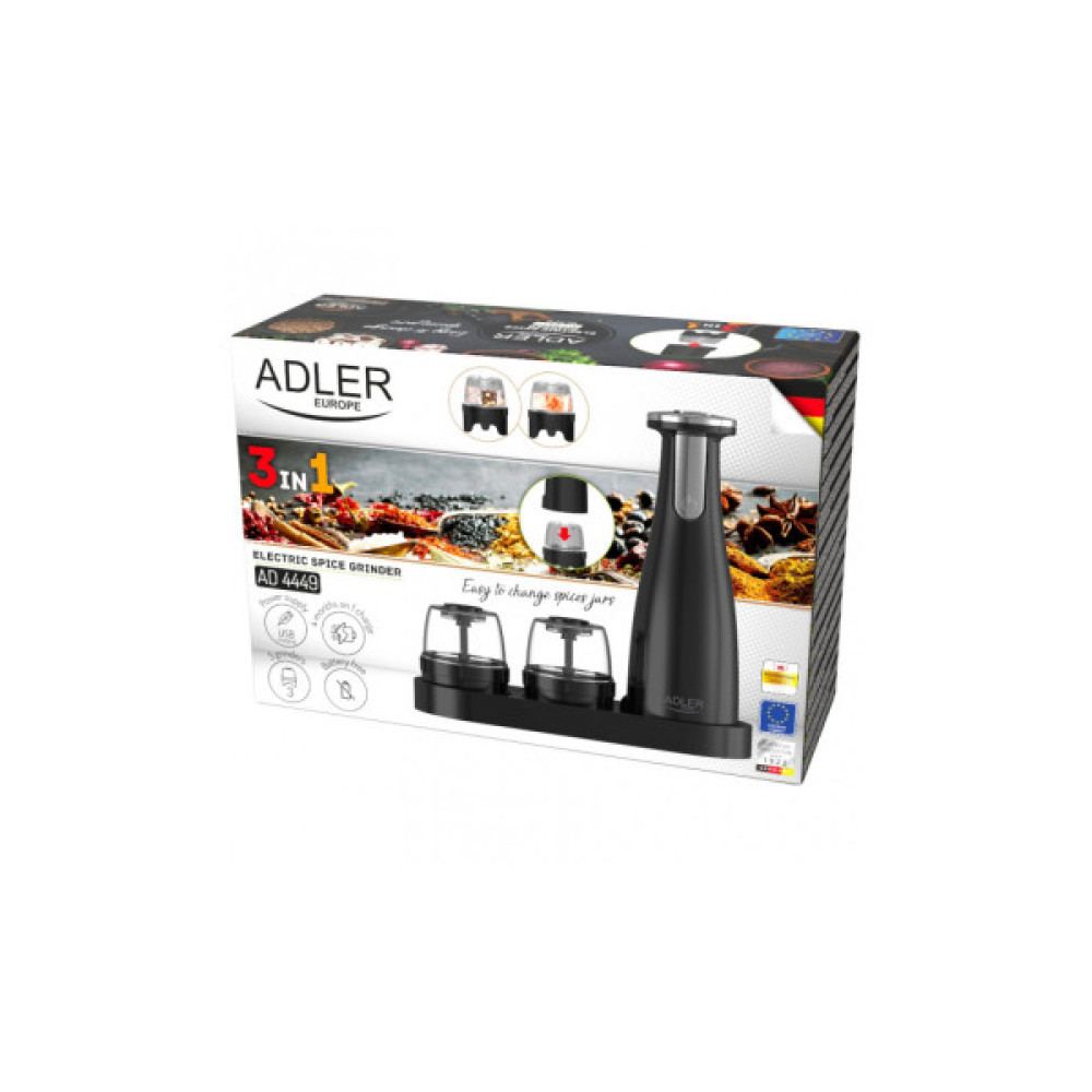 Млинок для спецій Adler AD 4449 black (AD4449B)