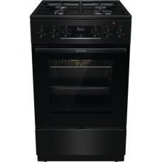 Плита Gorenje комбінована, 62л, 50x60см, дисплей, IconLed, емальовані, чорний