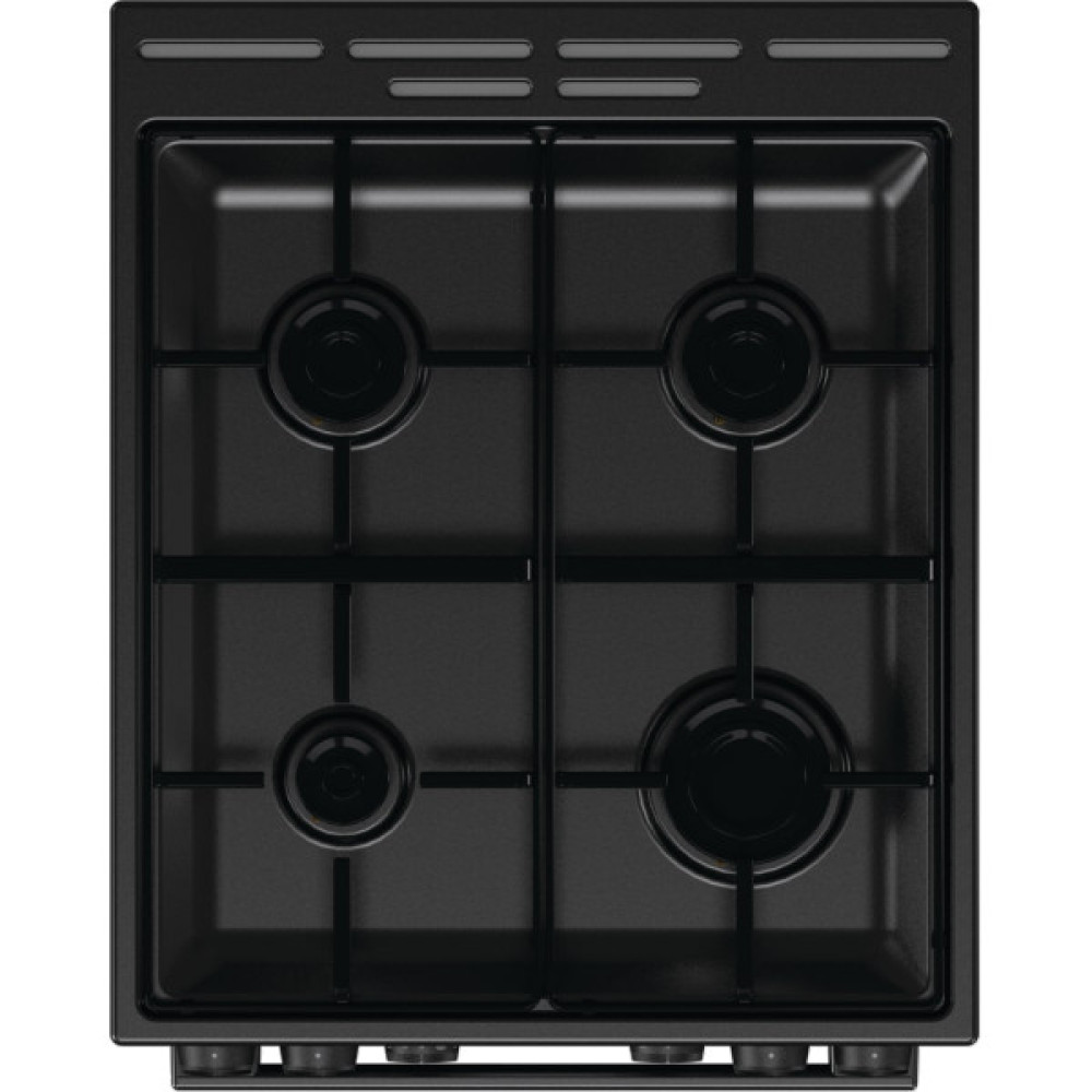 Плита Gorenje комбінована, 62л, 50x60см, дисплей, IconLed, емальовані, чорний