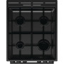 Плита Gorenje комбінована, 62л, 50x60см, дисплей, IconLed, емальовані, чорний