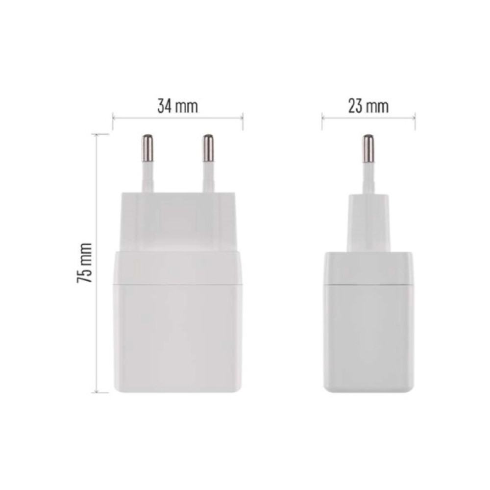 Зарядний пристрій EMOS V03G35 2xUSB-C 35W GaN (V03G35)