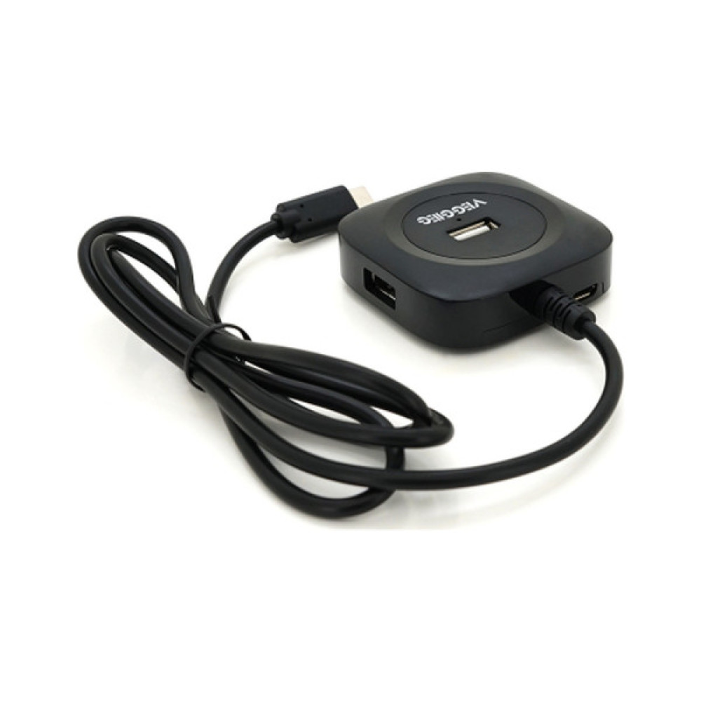 Концентратор VEGGIEG USB-C 4xUSB 2.0 0.2m black (YT-TC-V-C240)