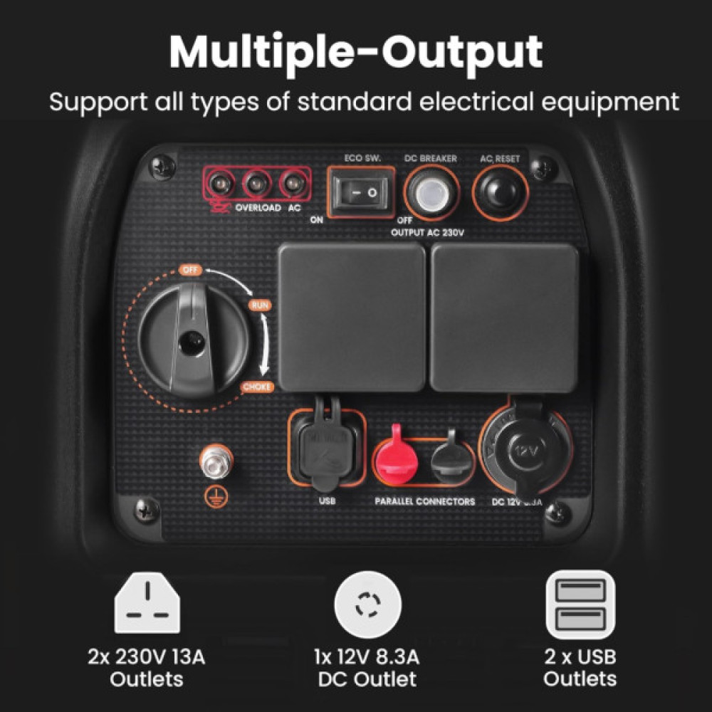 Генератор maXpeedingRODS MXR3800 інверторний 3,2 kW, 220V, 50Hz, 4л, ручний запуск (mxr3800)