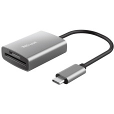Кардрідер Trust Dalyx USB-С > SD/microSD, Алюміній, 0.08м, Сірий