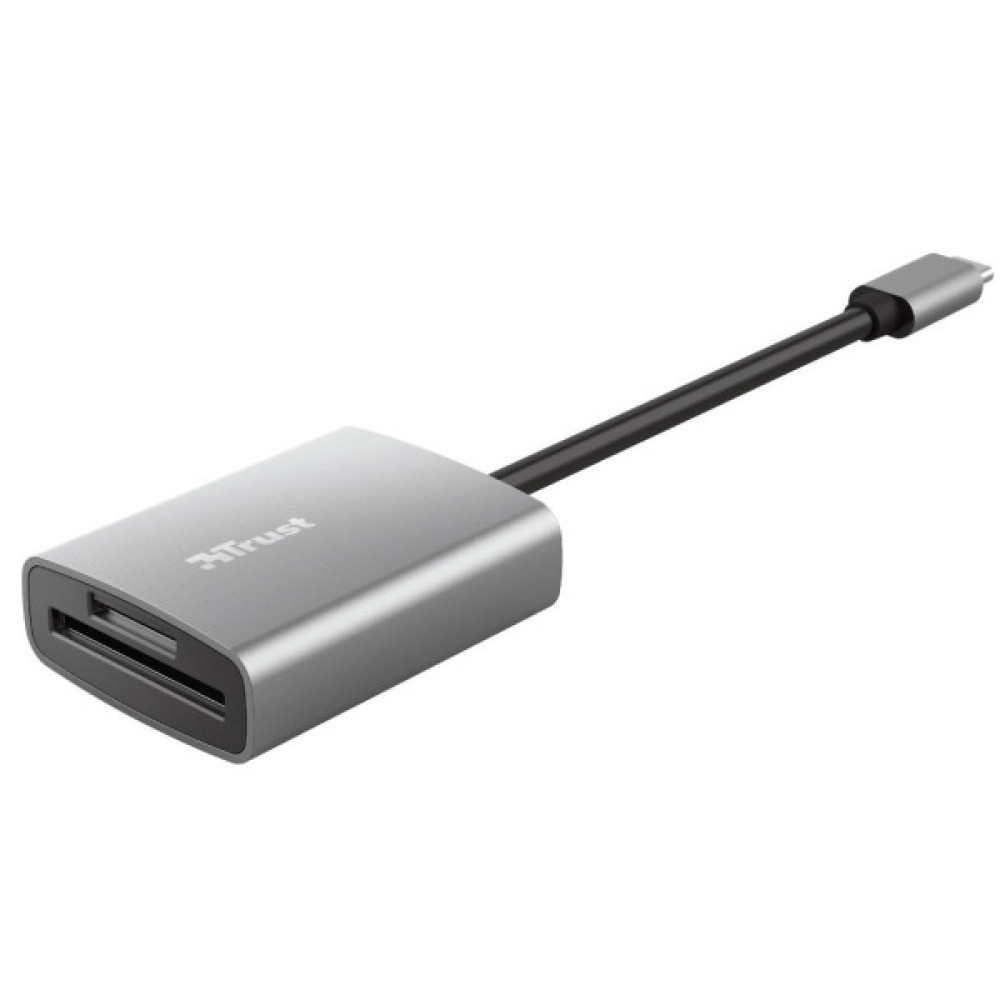 Кардрідер Trust Dalyx USB-С > SD/microSD, Алюміній, 0.08м, Сірий