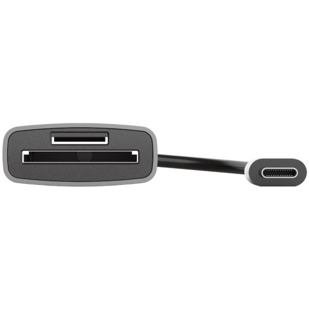 Кардрідер Trust Dalyx USB-С > SD/microSD, Алюміній, 0.08м, Сірий