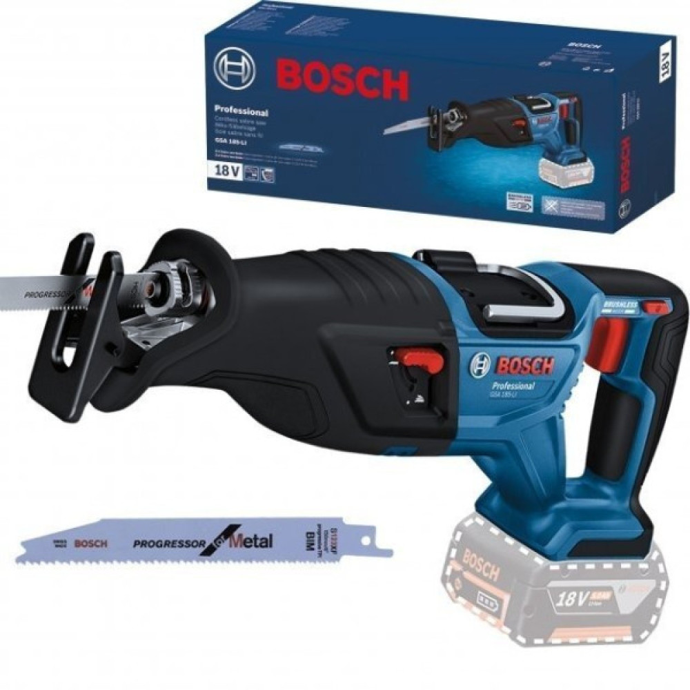 Пила шабельна акумуляторна Bosch Professional GSA 185-LI 18В пропил 230мм хід 28мм 3.2кг без АКБ та ЗП