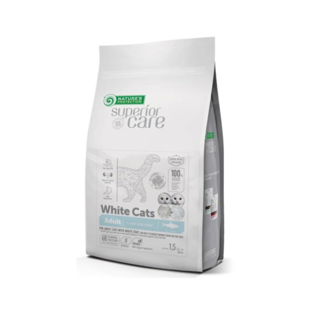 Сухий корм для кішок Nature's Protection Superior Care White Cats Grain Free Herring 1.5 кг (NPSC47630)