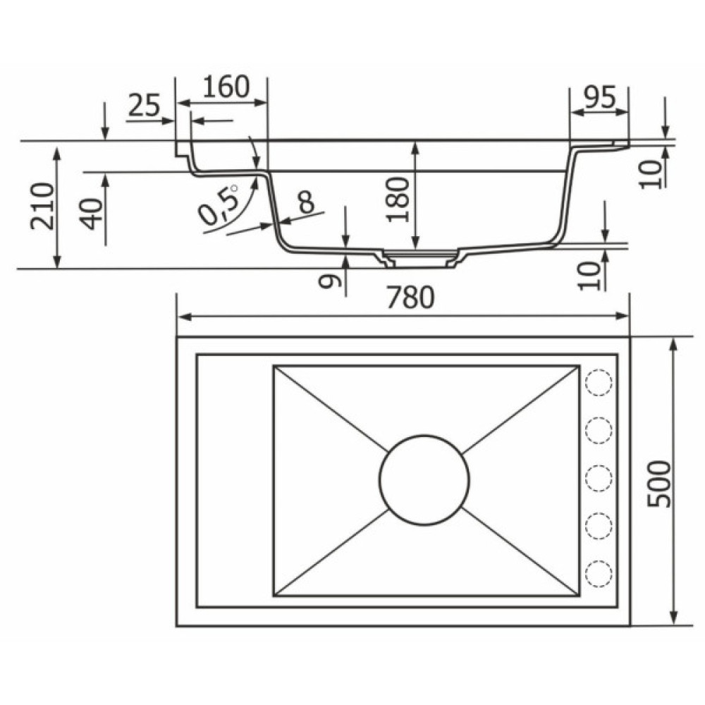 Мийка кухонна GRANADO Royal Estella terra (+ подрібнювач Algar 1000 + змішувач Ferrol inox + дозатор Redondo inox + ко (ksg0303)