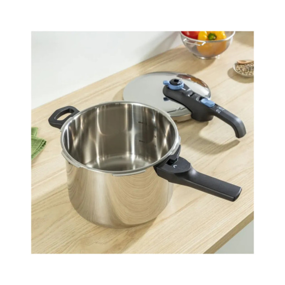 Каструля Tefal Secure Trendy, 4л, (скороварка) з паровим кошиком (P2580402)