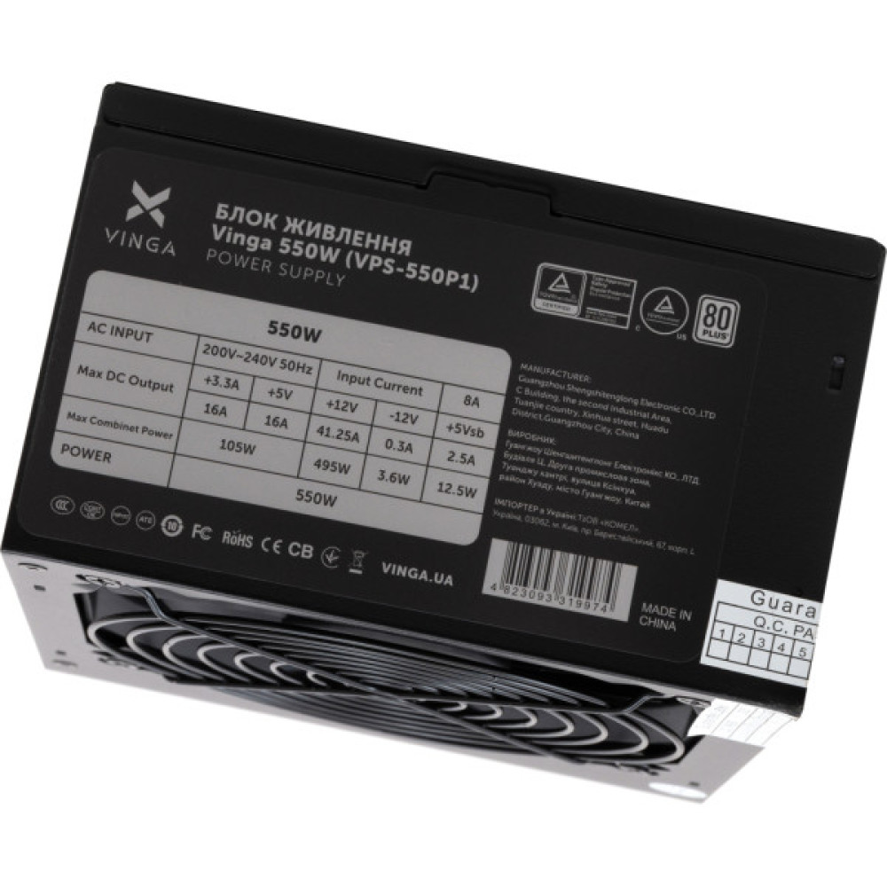 Блок живлення Vinga 550W ОЕМ (VPS-550P1)