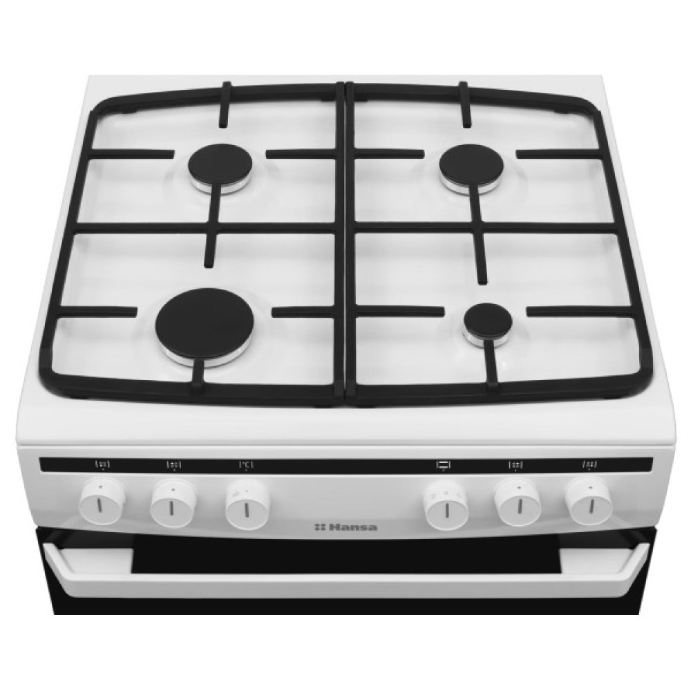 Плита Hansa комбінована, 60х60см, 62л, чавун, газ контр., білий