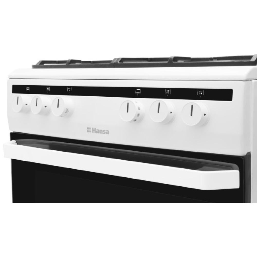 Плита Hansa комбінована, 60х60см, 62л, чавун, газ контр., білий