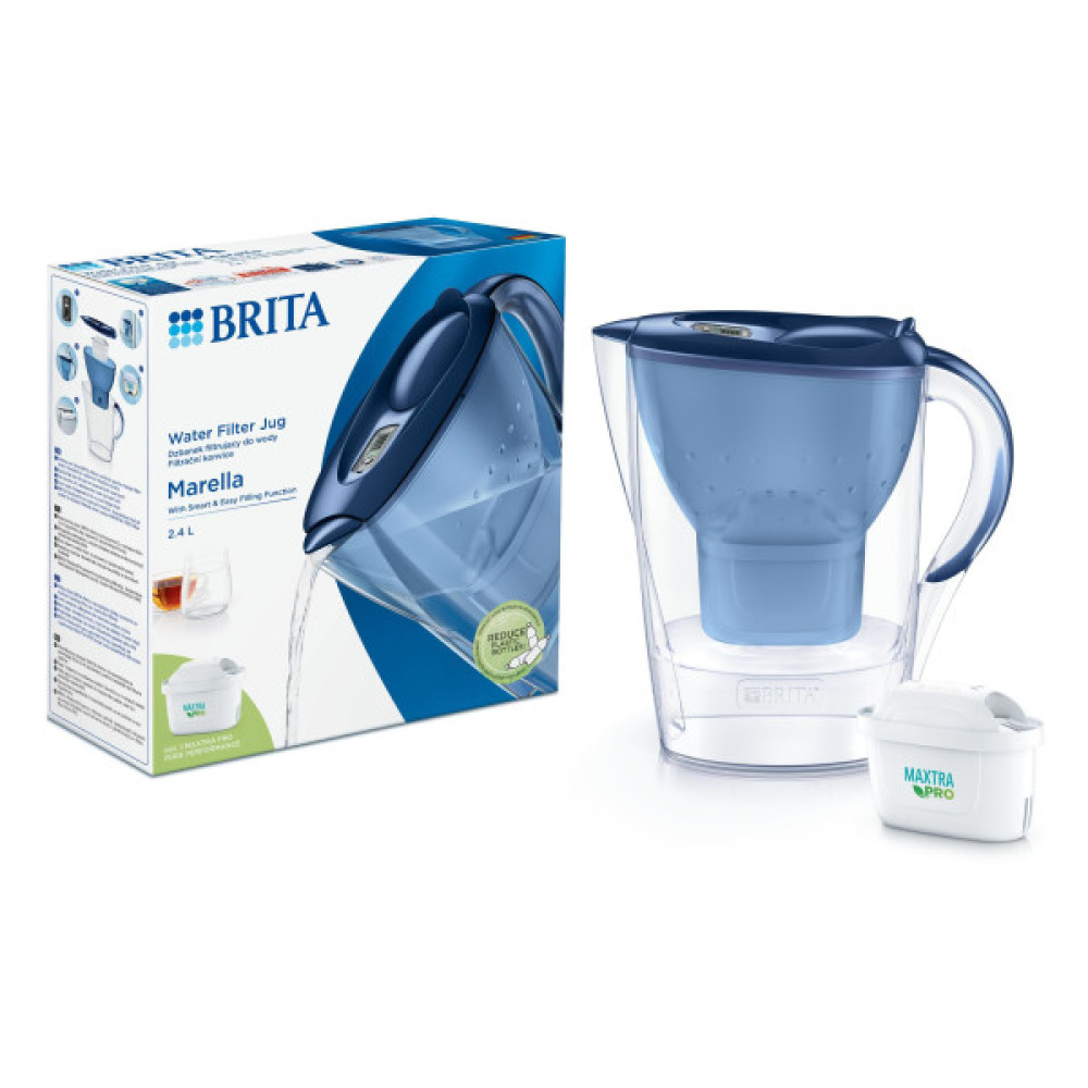 Фільтр-глечик Brita Marella Memo MXPro 2.4л (1.4л очищеної води) з картриджем синій