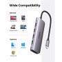 Концентратор Ugreen USB-C to 3xUSB 3.0 + HDMI + SD/TF CM195 gray (70410) Концентратор Ugreen USB-C to 3xUSB 3.0 + HDMI + SD/TF CM195 gray (70410)