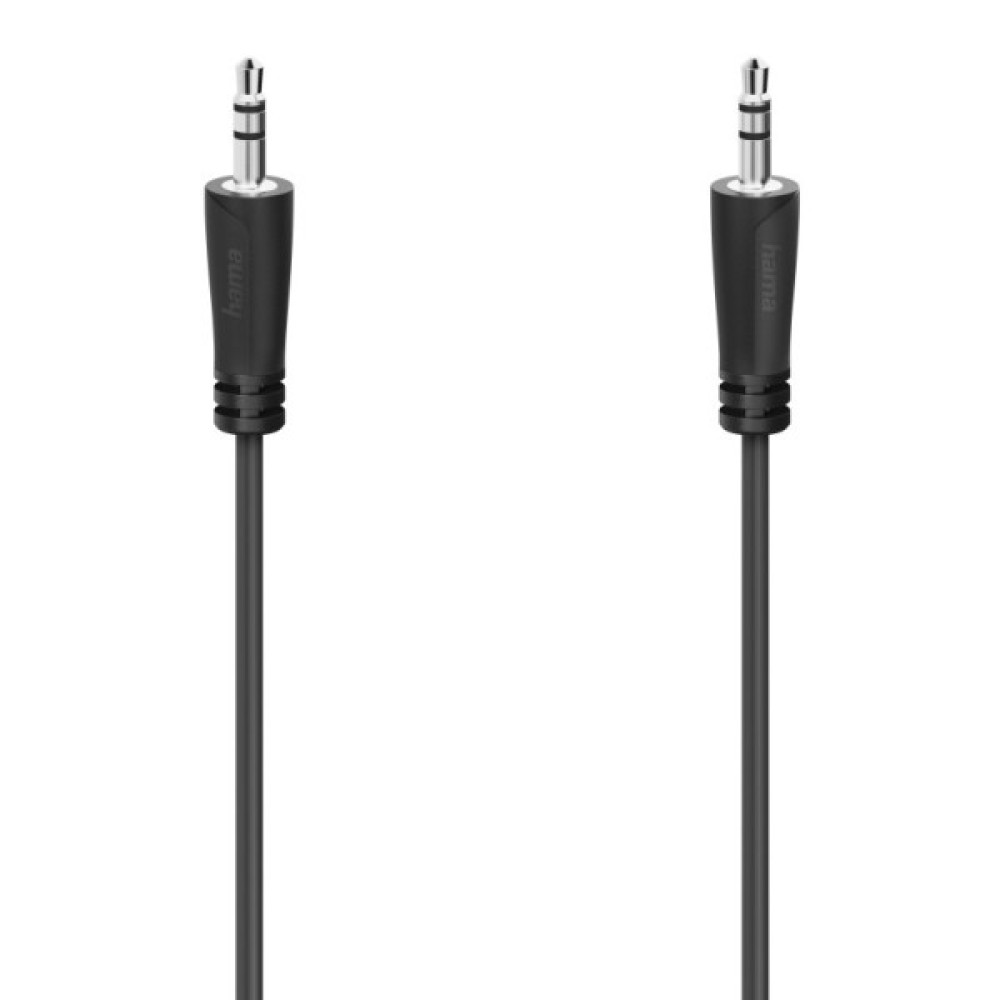 Кабель мультимедійний 3.5mm M to 3.5mm M 3.0m Black Hama (00205115)