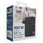 Зарядний пристрій Gembird 3xUSB-C PD100W + 1xUSB QC3.0 30W black (TA-UC-PDQC100LCD-01-BK)