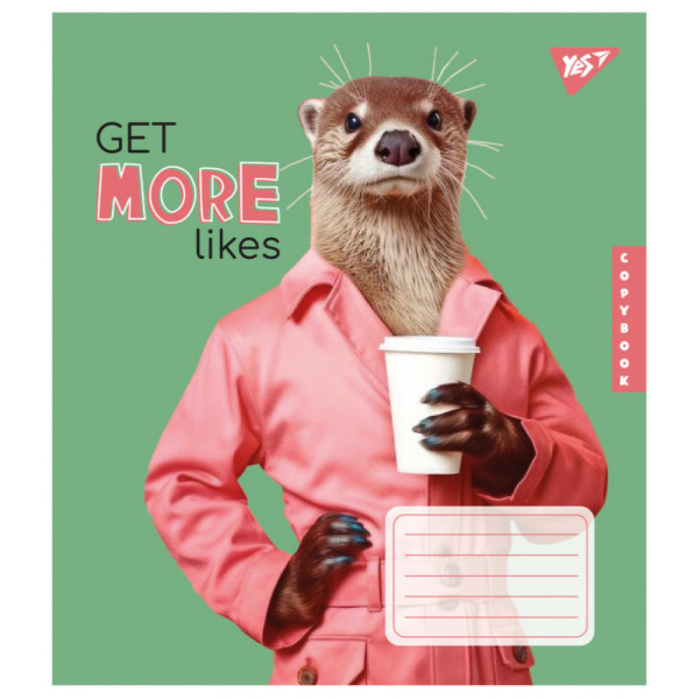 Зошит Yes Get more likes 36 аркушів клітинка (767334)