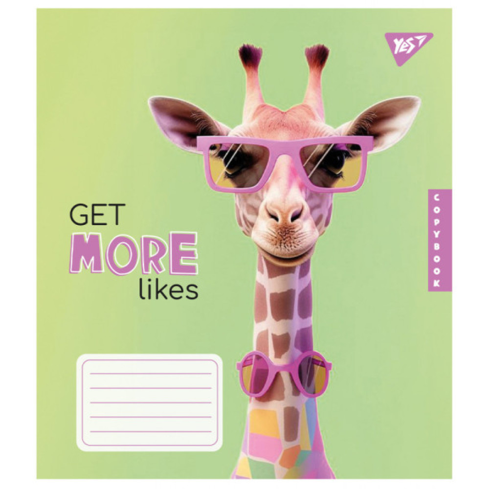 Зошит Yes Get more likes 36 аркушів клітинка (767334)