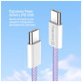 Дата кабель USB-C to USB-C 1.0m 60W 3.0А purple ColorWay (CW-CBPDCC061-PU) Дата кабель USB-C to USB-C 1.0m 60W 3.0А purple ColorWay (CW-CBPDCC061-PU)