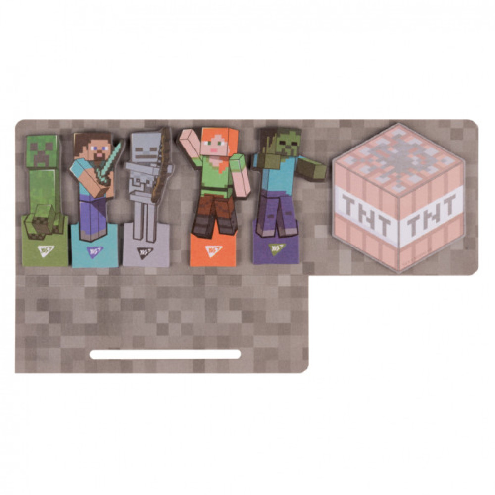 Папір для нотаток Yes з липким шаром Minecraft в наборі 120 аркушів (6х20) (170324)