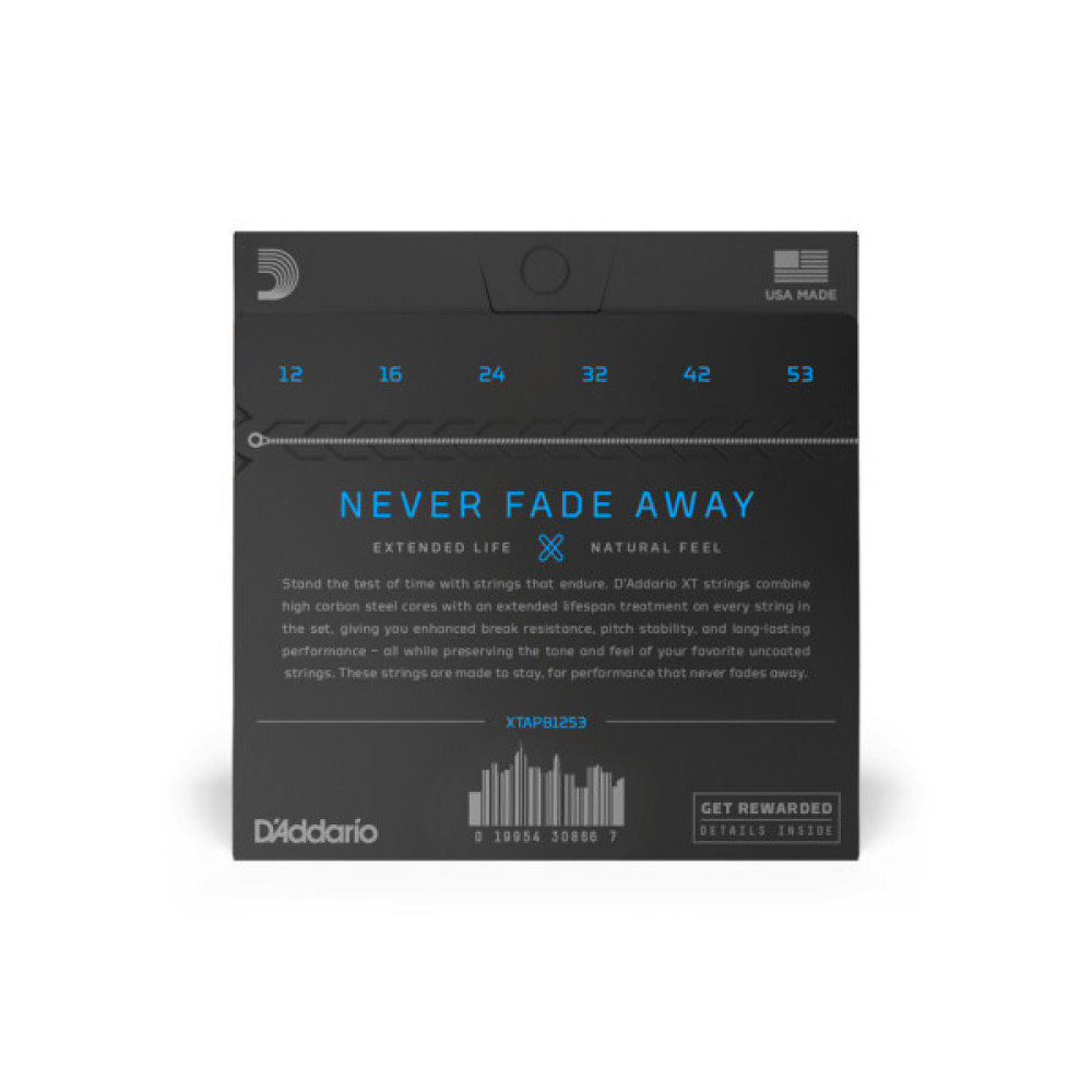 Струни для гітари D'Addario XT Phosphor Bronze Light (12-53) (XTAPB1253)