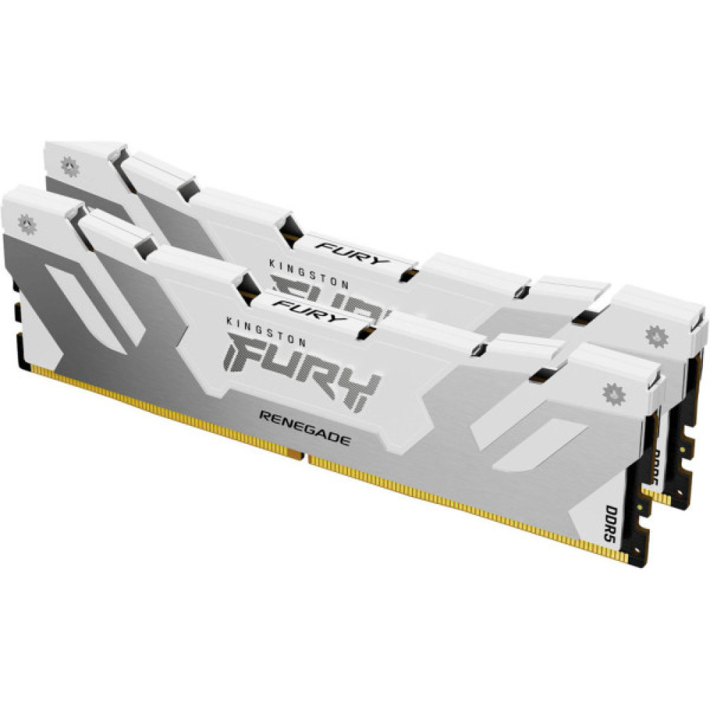 Модуль пам'яті для комп'ютера DDR5 32GB (2x16GB) 6400 MHz Renegade White XMP Kingston Fury (ex.HyperX) (KF564C32RWK2-32)