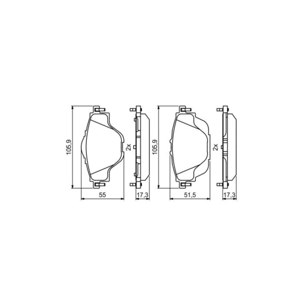 Гальмівні колодки Bosch 0986494805