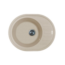 Мийка кухонна Adamant Ovum, штучний камінь, овальна, з крилом, 615х495х200мм, чаша - 1, врізна, Avena