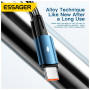 Дата кабель USB 2.0 AM to USB-C 2.0m 120W black Essager (EXC120-CGA01-P)
