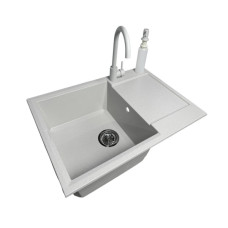 Мийка кухонна Adamant Horizon Medium Old Stone + змішувач та дозатор (4824296104510)