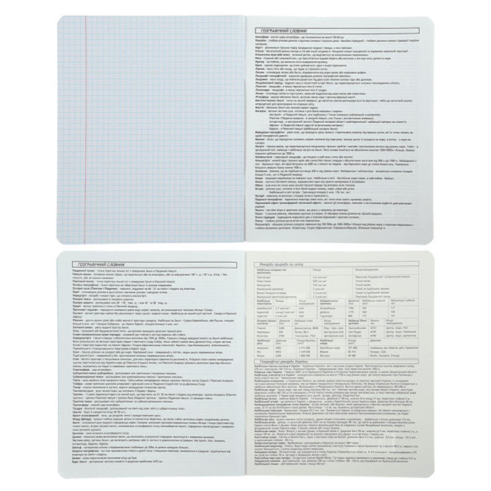 Зошит ZiBi предметний PASTEL 48 аркушів клітинка, географія (ZB.1701-09)