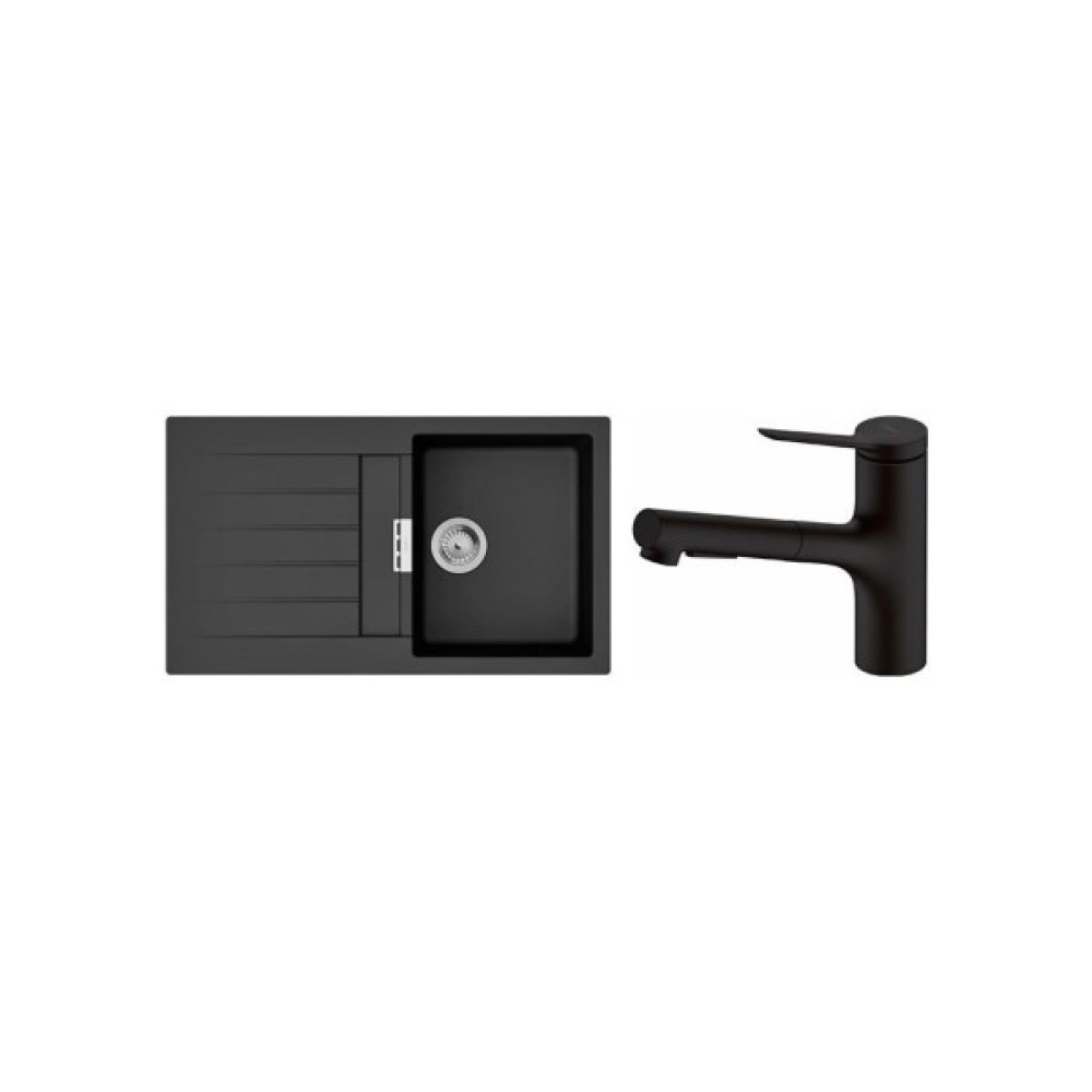 Мийка кухонна Hansgrohe S520-F345 + зміш. Zesis M33 (43356670)