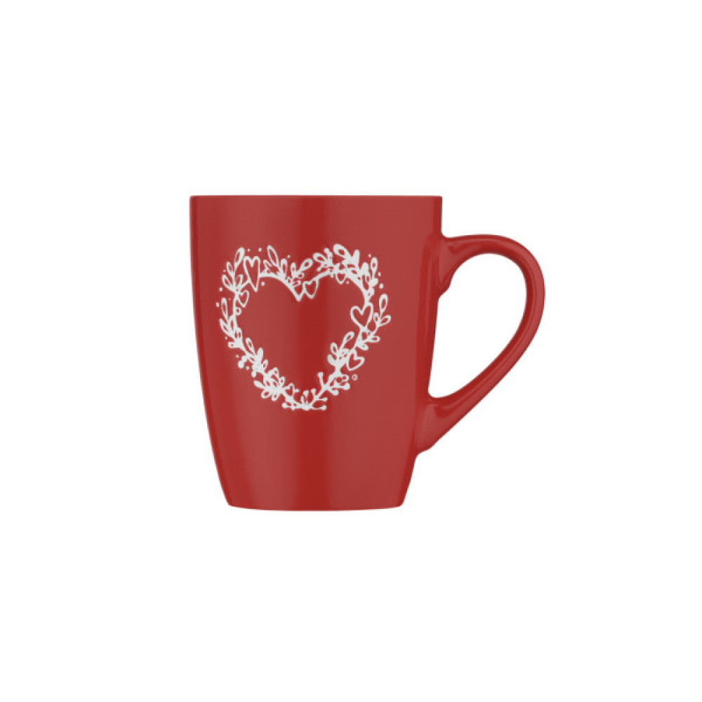Чашка ARDESTO Heart, 320мл, кераміка, червоний (AR3467R)