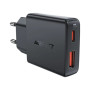 Зарядний пристрій Acefast 2xUSB 30W (USB-C+USB-A) Gan A69 ultra-thin Fast Charger Black (6974316282709) Зарядний пристрій Acefast 2xUSB 30W (USB-C+USB-A) Gan A69 ultra-thin Fast Charger Black (6974316282709)