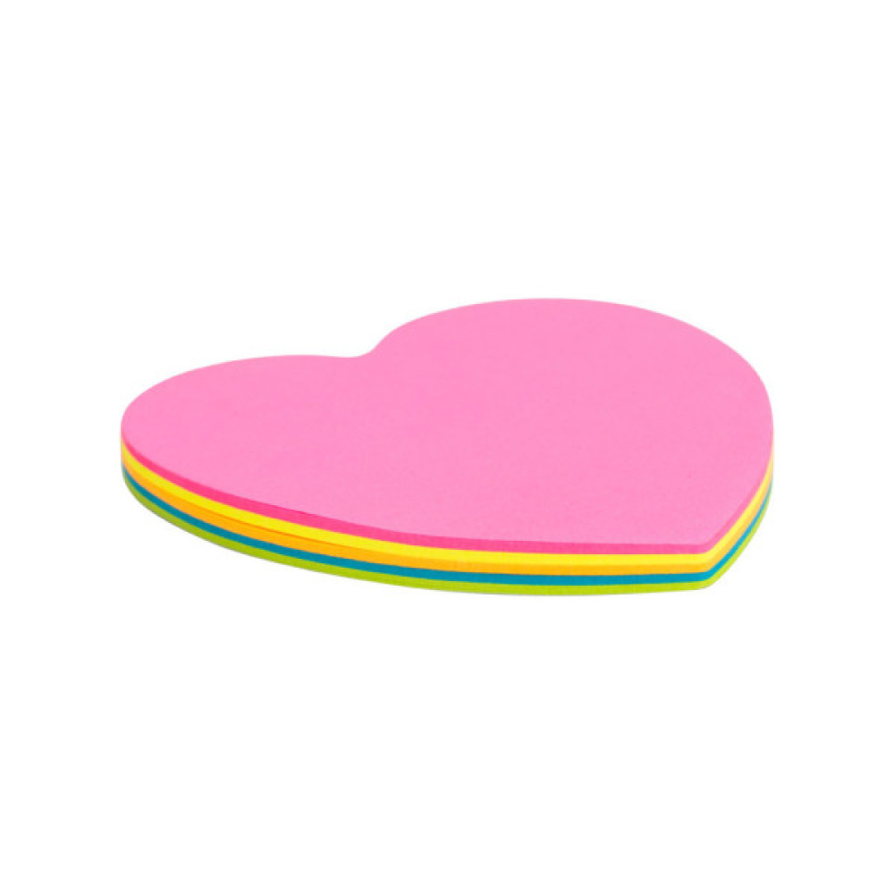 Папір для нотаток Axent з клейким шаром серце 70х70мм, 50 аркушів (2443-01-A)