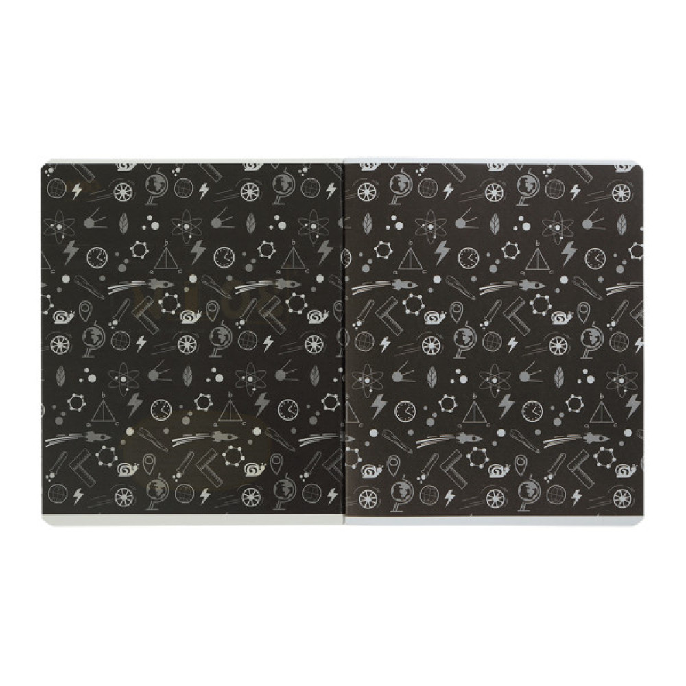 Зошит ZiBi BLACK 36 аркушів, клітинка чорний-сірий (ZB.1730-77)