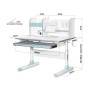 Парта Mealux Edmonton Multicolor BL з полицею (BD-610 W/МС + BL с полкой) Парта Mealux Edmonton Multicolor BL з полицею (BD-610 W/МС + BL с полкой)