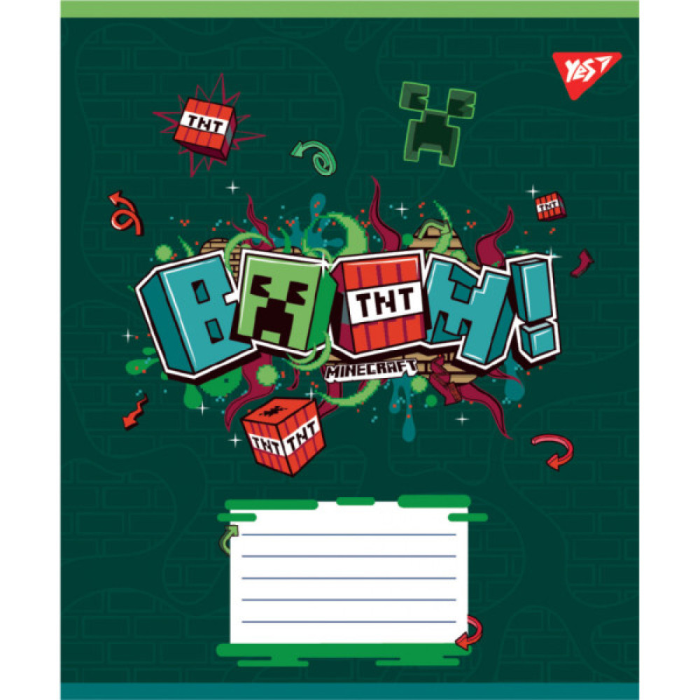Зошит Yes Minecraft Heroes А5 24 аркушів клітинка (767581)