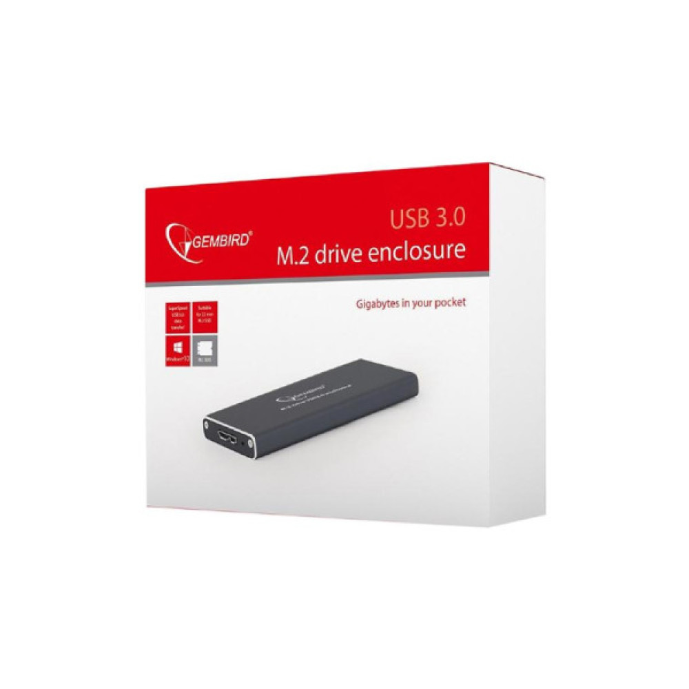 Кишеня зовнішня Gembird M.2 (NGFF), USB3.0, черный (EE2280-U3C-01)
