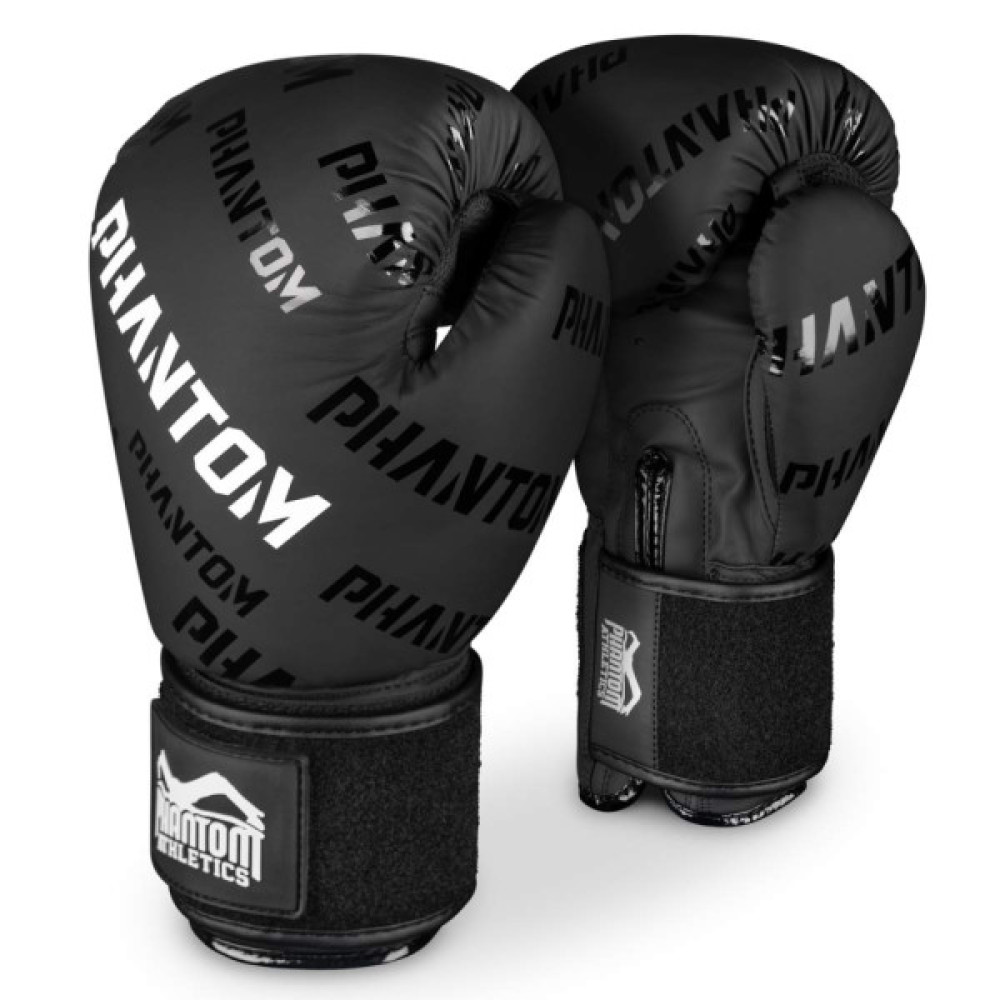 Боксерські рукавички Phantom APEX Velcro Black 12 унцій (PHBG2368-12)