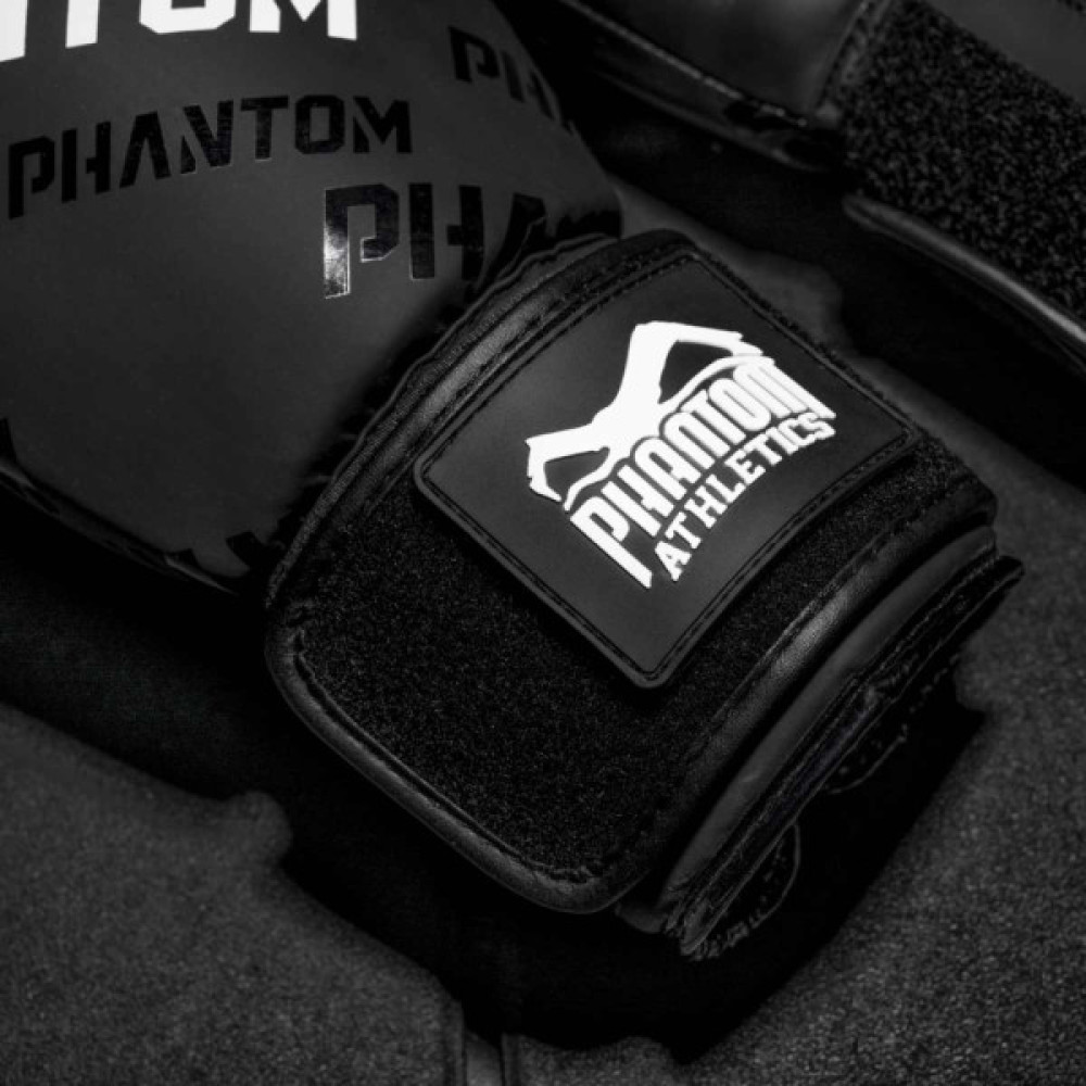 Боксерські рукавички Phantom APEX Velcro Black 12 унцій (PHBG2368-12)