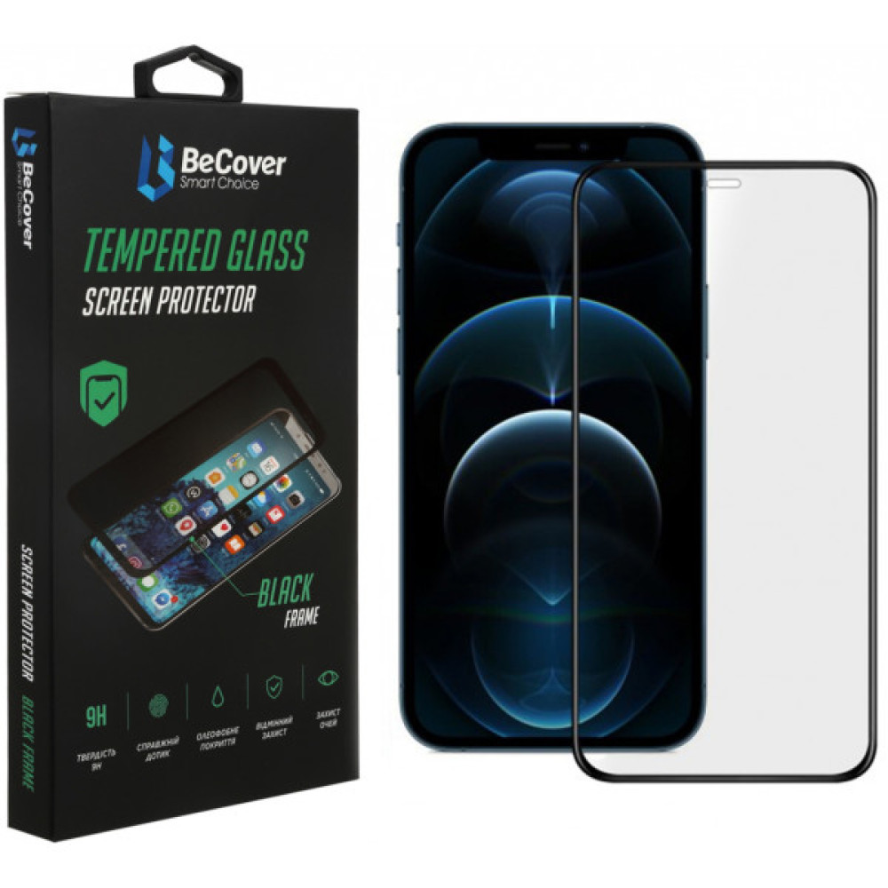 Скло захисне BeCover Apple iPhone 13 Mini Black (706665) Скло захисне BeCover Apple iPhone 13 Mini Black (706665)