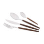Набір столових приборів Ardesto Gemini Midori, 16 приборів, нержавіюча сталь, пластик, коричневий (AR1916MS)