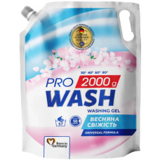 Гель для прання Pro Wash Universal Весняна свіжість Дой-пак 2 кг (4823128000976) Гель для прання Pro Wash Universal Весняна свіжість Дой-пак 2 кг (4823128000976)
