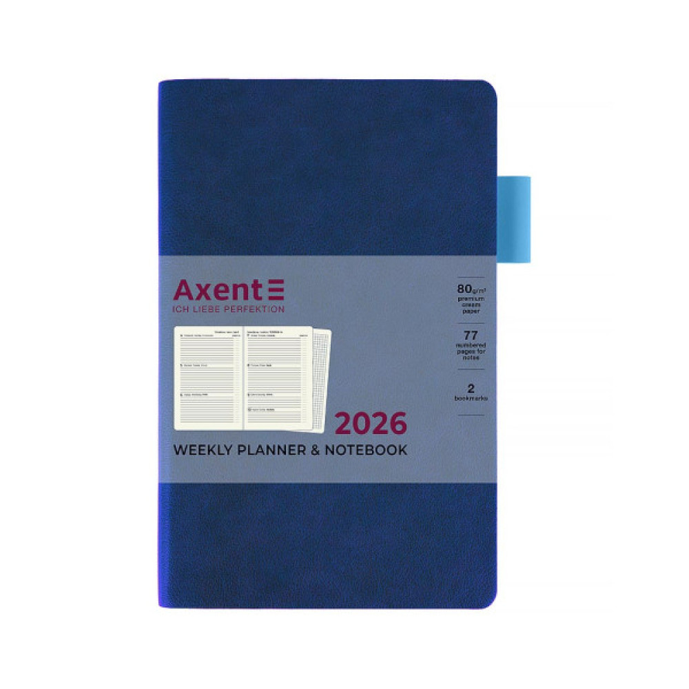 Тижневик Axent датований 2026 Partner Soft Muse 125х195, синій (8527-26-3-A)