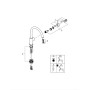 Змішувач для кухні Grohe QuickFix Start Classic, довж.виливу - 223мм, поворотний, 1важіль, хром
