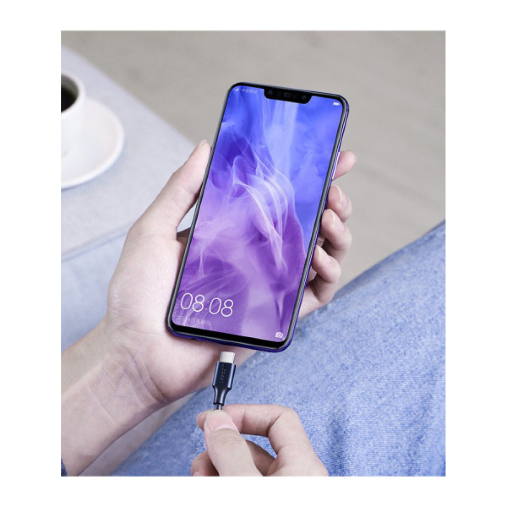 Дата кабель USB 2.0 AM to USB-C 0.5m 3.0A (18W) Nickel Plating US287 Black Ugreen (60115)